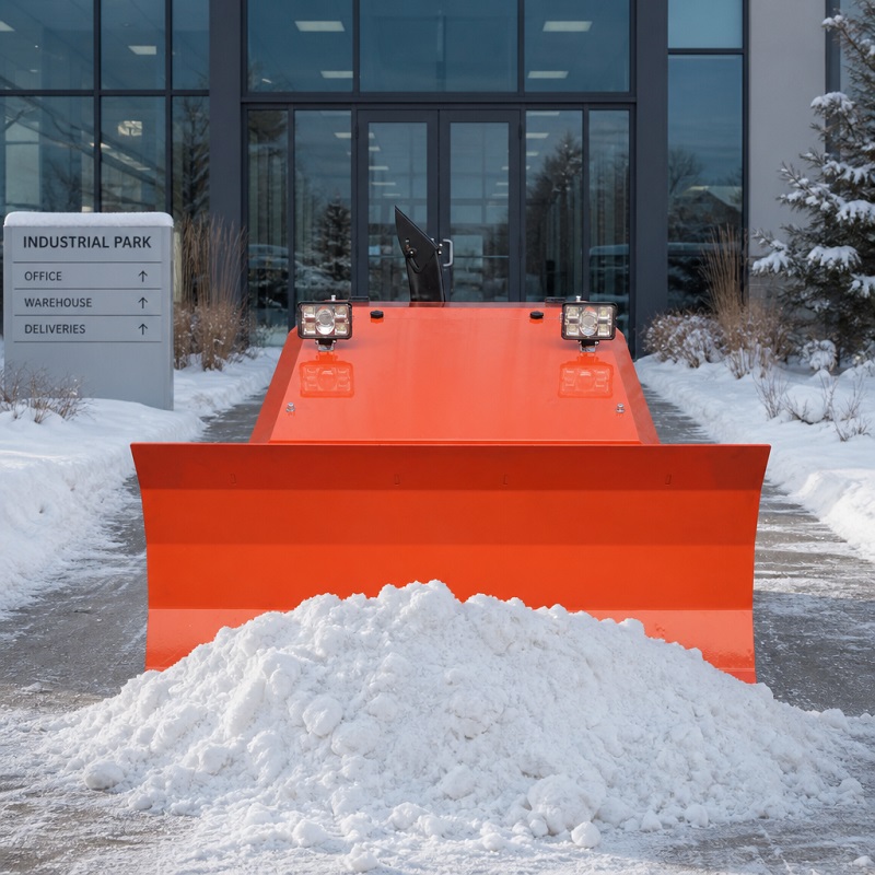 Soffiatore di neve cingolato e spazzaneve telecomandato